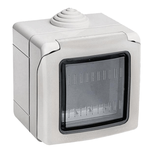 Legrand Arteor 2M Grey Plexo Box With PVC Membrane, 6806 12